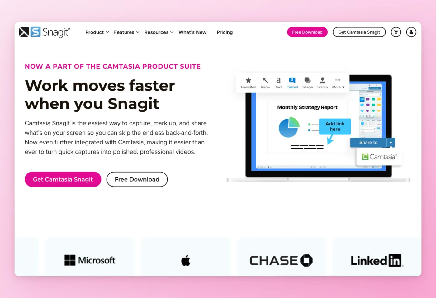 Snagitのインターフェースのスクリーンショット
