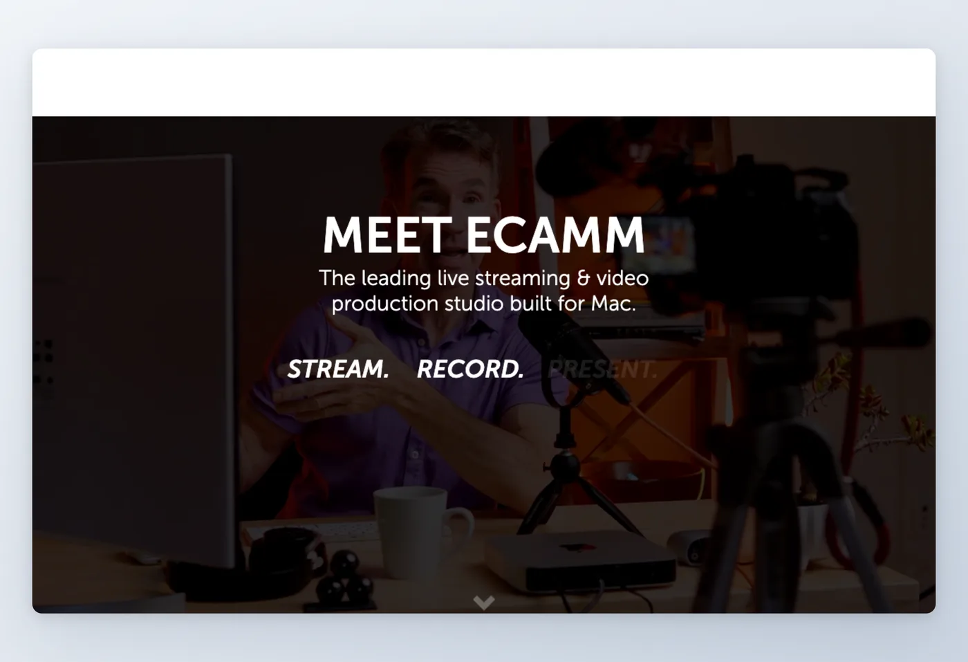 Ecamm Live 인터페이스 스크린샷